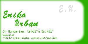 eniko urban business card